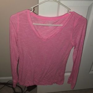 pink long sleeve top